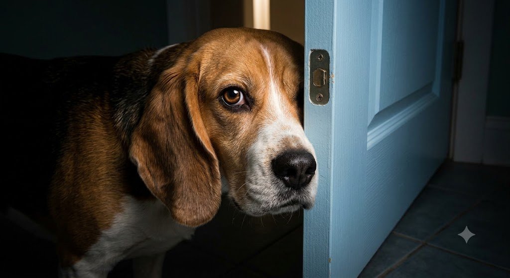 Cachorro girando em círculos sobre a caminha antes de deitar